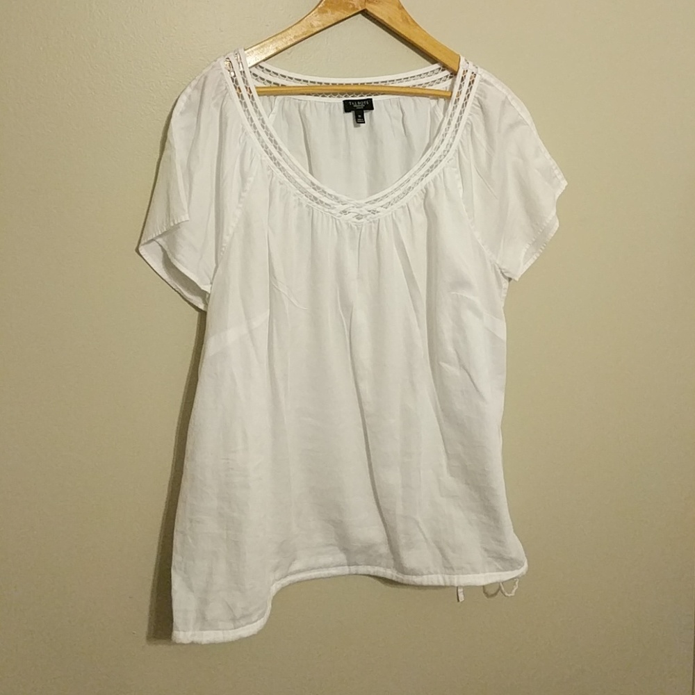 Talbots Woman White Basic Blouse